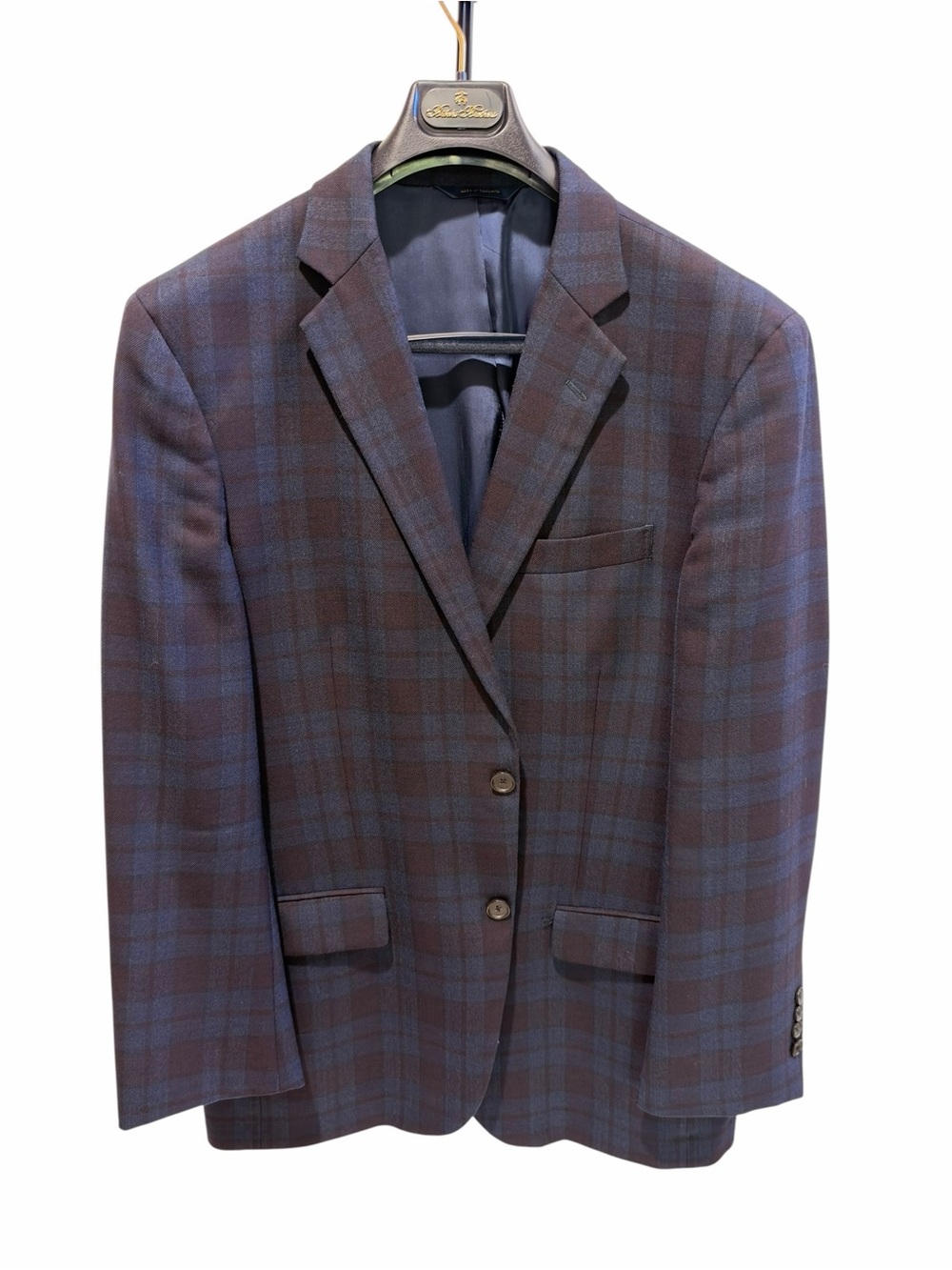 Brooks Brothers Brown and Blue Plaid Sport Coat